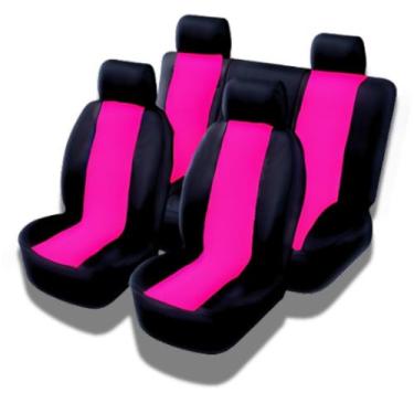 Imagem de Capa de Banco de carro, nylon, cor Rosa e preta, Universal, palio, uno