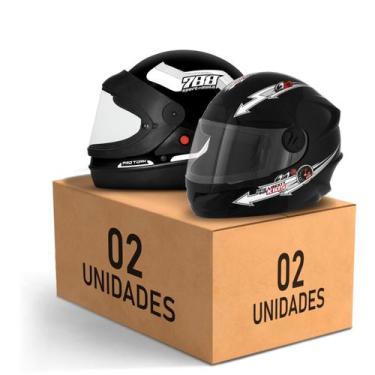 Imagem de Kit 2 Capacete Fechado Sport Moto 788 + Liberty 4 Kids Feminino Mascul