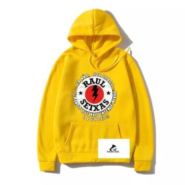 Imagem de Moletom Casual Raul Seixas Rock Blusa Unissex - Macoli, Amarelo, G