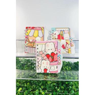 Imagem de Caderneta Coelhinhos Fofos Espiral Kawaii XQ086K - DAFU