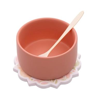 Imagem de LYOR - Conjunto 3 Peças Petisqueira Redonda com Colher e Suporte Floral 11cm x 11cm x 7.5cm