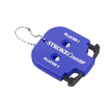 Imagem de UGPLM Acessórios contra contraveses de golfe 2 Digit Square, Manual, 2 jogador com cadeia -chave portátil para jogos esportes, Azul