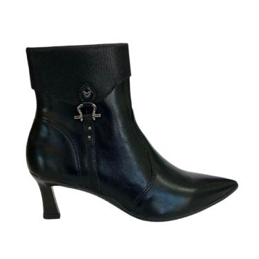 Imagem de Bota Mississipi ME552 Feminina Preto cano baixo saltinho