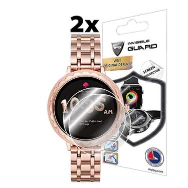 Imagem de Película protetora de tela IPG para Kate Spade Scallop 2 SmartWatch (2X) filme invisível ultra HD transparente protetor de pele antiarranhões - lisa/autocura/sem bolhas