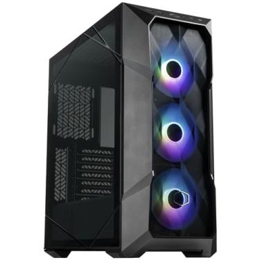 Imagem de Cooler Master TD500 Mesh V2 Airflow ATX Mid-Tower Case, malha poligonal, vidro temperado cristalino, painel superior removível, 3 x ventiladores PWM ARGB personalizáveis de 120 mm, USB Gen 2 Tipo C (TD500V2-KGNN-S00)