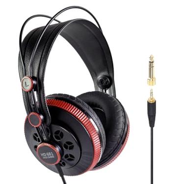 Imagem de Superlux Fones de ouvido HD681 Air Professional Monitoring Semi-Open Back com almofada de ar, Over-Ear com fio com som de alta resolução, adaptadores de 3,5 e 6,3 mm para audição casual, gravação de