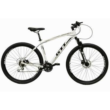 Imagem de Bicicleta Aro 29 Gti Roma 27v Alumínio Garfo com Suspensão Freio a Disco Mecânico com Pneu Faixa Bege (Branco, 15)