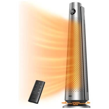 Imagem de Aquecedor Elétrico Dreo Space Heater Indoor de 76 cm, Oscilação de 120°, Termostato Ajustável, 5 Níveis de Calor, 3 Níveis de Ventilação, 8