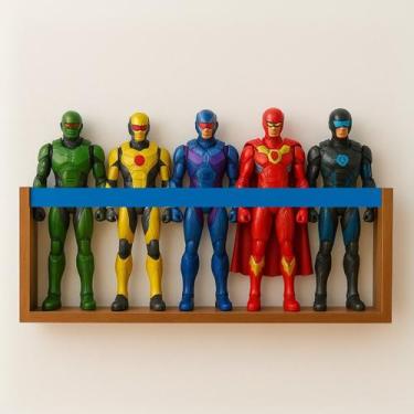 Imagem de Nicho Colorido para Bonecos Heróis Marvel Organizador de Brinquedos na