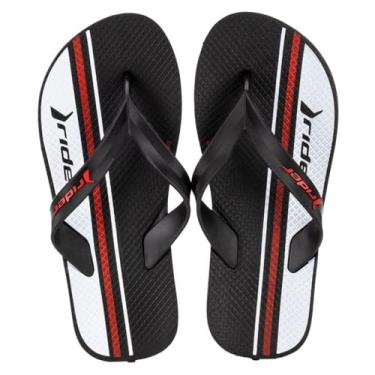 Imagem de CHINELO SANDALIA RIDER FEEL URBAN PRETO E BRANCO COM VERMELHO (PRETO E BRANCO COM VERMELHO, BR, Adulto, Faixa Numérico, 41, 42)