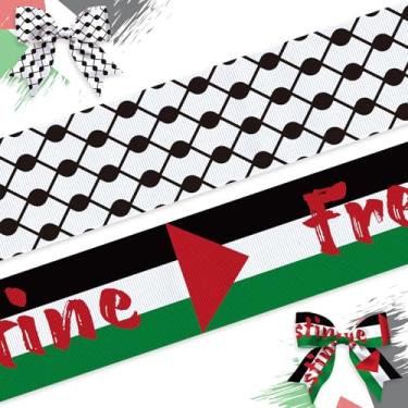 Imagem de Blinket Fita antiguerra sem palestina fita da paz 2,2 cm x 5 jardas - Design Palestina grátis, fita decorativa com tema de paz para protestos, eventos, artesanato e embrulho de presente