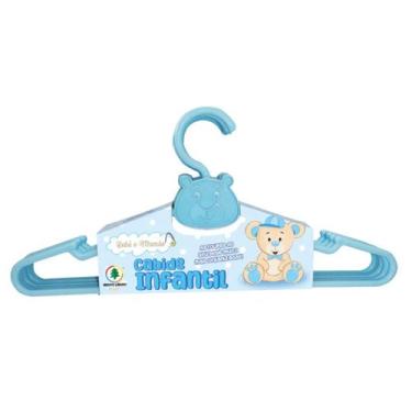 Imagem de Kit Com 5 Cabides Infantil Bebê e Mamãe - Monte Líbano, Azul