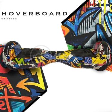 Imagem de Hoverboard Infantil Skate Elétrico Arte Urbana Led Grafite