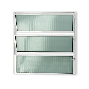 Imagem de Basculante Master Vidro Canelado 60cm X 60cm Brimak Branco