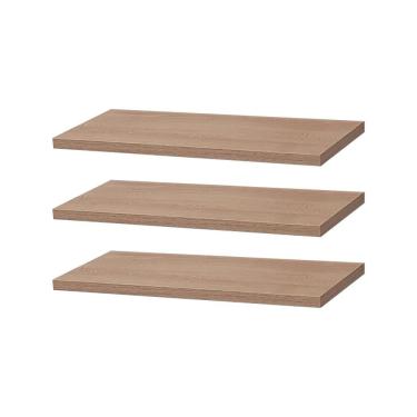 Imagem de Kit 3 Prateleiras 50 X 25cm Carvalho Com Mão Francesa