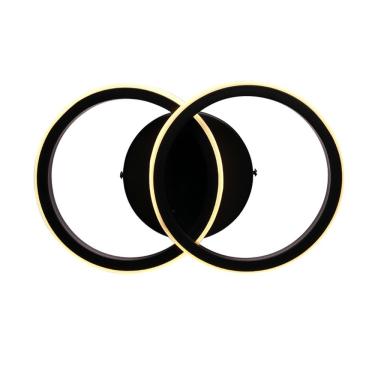 Imagem de Plafon Taschibra Village Circle Led 10w 3000k Luz Amarela Bivolt Preto