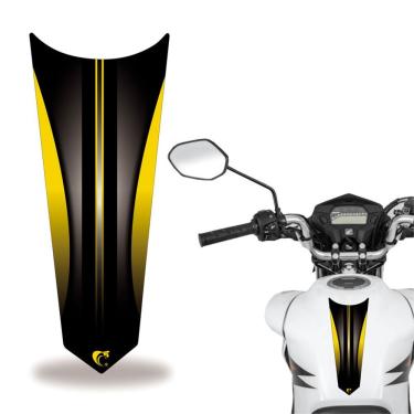 Imagem de Adesivo Faixa Gravata Tanque Moto Listra Amarelo