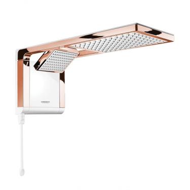 Imagem de Chuveiro Lorenzetti Acqua Duo Ultra Eletrônico Branco/rose Gold 220v