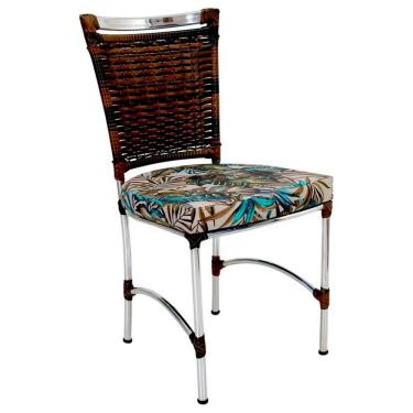 Imagem de Cadeira Em Alumínio E Fibra Sintética Jk Cozinha Edícula Argila E Maranta Bege