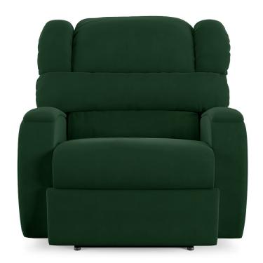 Imagem de Poltrona Do Papai Reclinável Napoli Power Elétrica Massagem Veludo Verde Fh1
