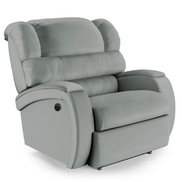 Imagem de Poltrona Do Papai Reclinável Napoli Power Elétrica Massagem Pu Cinza Fh1