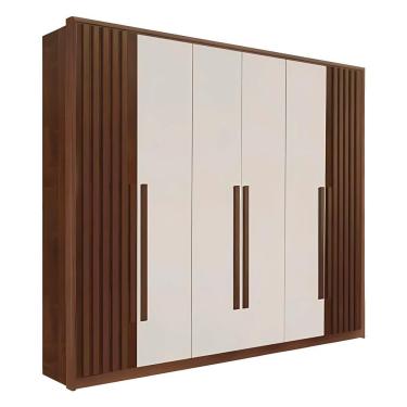 Imagem de Guarda Roupa 6 Portas 6 Gavetas Anápolis Ripado Valverde Canion Off White