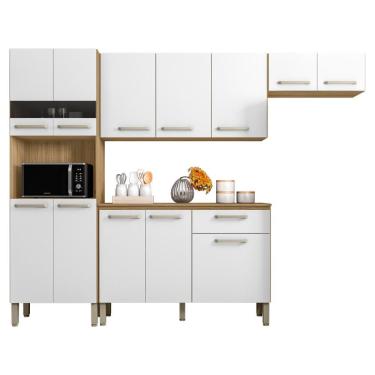 Imagem de Cozinha Completa Compacta 12 Portas Versalhes Kits Paraná Freijó Supremo