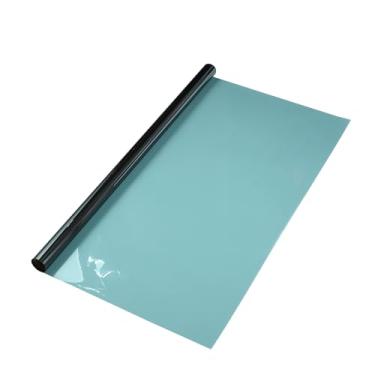 Imagem de Partuto Película matizada nano cerâmica para janela de carro VLT 70% IRR 23% UVR 45% azul 1,5 m x 61 cm película de privacidade 2 mil PET 1 peça