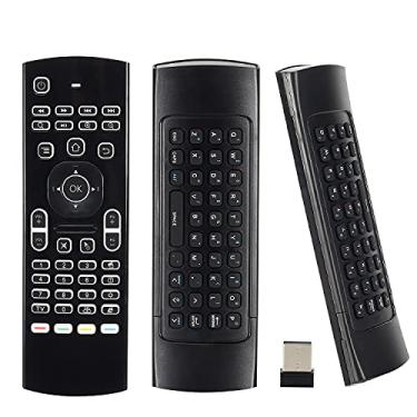 Imagem de CHUNGHOP Mini Teclado Sem Fio Air Mouse 2.4Gb Com Retroiluminação E Controle Remoto Multifuncional De Aprendizagem Infravermelho Para Android Smart Tv Box, 3 Giroscópios Sensores G, G Box Htpc Pc, P