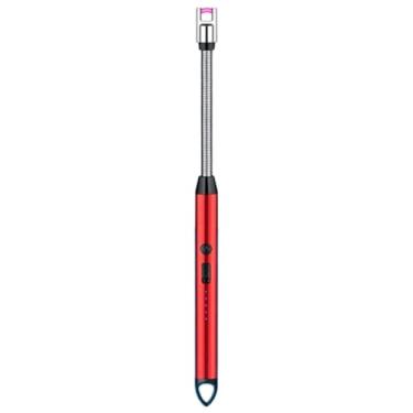 Imagem de Acendedor De Fogão Isqueiro Eletrico Fogão Churrasqueira Vela Original Recarregavel USB (vermelho-1pç)