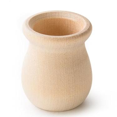 Imagem de Pinehurst Crafts Copo De Madeira Inacabado Para Feijão, Ótimo Castiçal, Pote Mel Ou Vaso Flores, 1-5/8" Altura (Furo 7/8"), Pacote Com 4