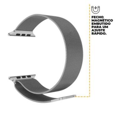 Imagem de Pulseira Milanesa Milanese Metal Compativel com Smartwatch 38mm 40mm 4