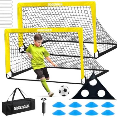 Imagem de GOGENGEN Baliza De Futebol, 2 6X4 Para Quintal Com Rede, Bola, Alvo, Cones, Equipamento Treino Crianças Pequenas E Jovens