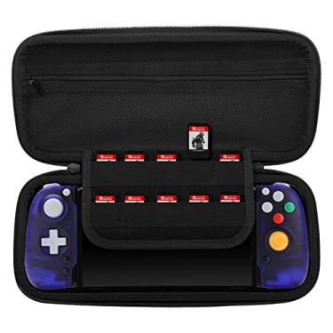 Imagem de AKNES Estojo De Transporte Para Controle Hori Switch Split Pad, Capa Protetora Rígida Retroflag, Bolsa Viagem Com 10 Compartimentos Cartões Jogo, Compatível O Modelo Nintendo Oled