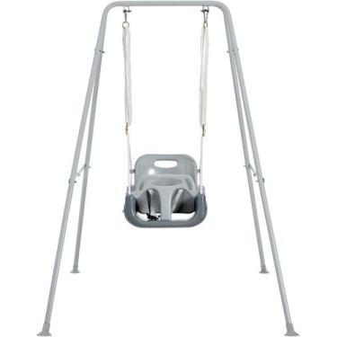 Imagem de Criança Swing FUNLIO com suporte dobrável de metal de 1 a 10 anos, cin