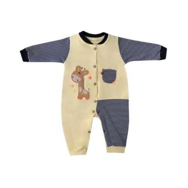 Imagem de Macacao Para Bebe Girafinha - PEQUENO ANJO, Amarelo, M