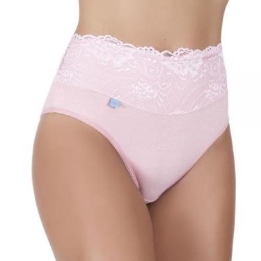 Imagem de Calçola de Algodão Egípcio com Barra Renda Forrada e Cavada nas Costas