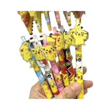 Imagem de Canetas De Gel Pikachu Press 6pcs 0,5mm Tinta Preta Fofa Anime Pokémon