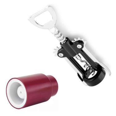 Imagem de Saca rolhas profissional com tampa para vinho a vácuo - Unyhome