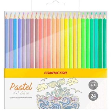 Imagem de Lápis De Cor Compactor 24 Cores Pastel
