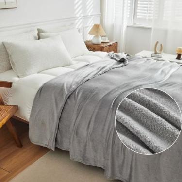 Imagem de Manta Microfibra Lisa Casal Soft Macia Stone - BETT DESIGN