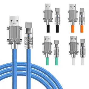 Imagem de Cabo de dados TIPO-C acabamento em metal e LED Kapbom KA-020-TPC - Dig