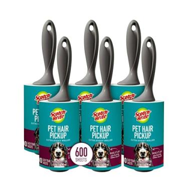 Imagem de Scotch-Brite Rolo de pelos extra pegajoso para animais de estimação, 6 rolos, 600 folhas