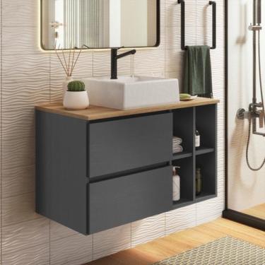 Imagem de Gabinete para Banheiro Suspenso com Cuba - DJD Móveis