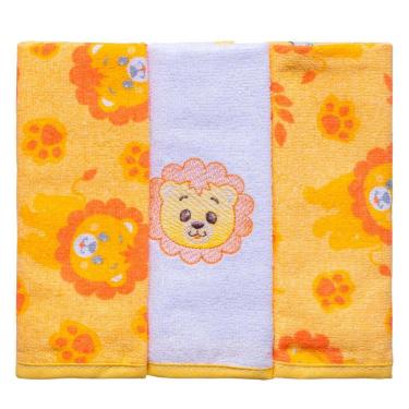 Imagem de Toalha de Boca Estampada com Bordado 3 Unidades Baby Joy