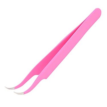 Imagem de Sluffs Curved Eyelash Tweezers for Profissional Grafting Eyelash Extension, Stainless Steel Needle Nose Tweezers for Lash Extension Stickers Precision Electronics