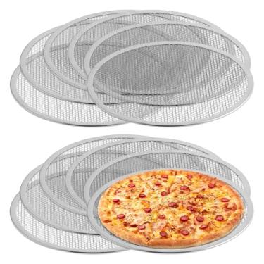 Imagem de OCS Parts Telas de pizza de alumínio | Bandejas de pizza de grau comercial para cozinhar em casa, pizzarias e restaurantes (30,5 cm, 30,5 cm)