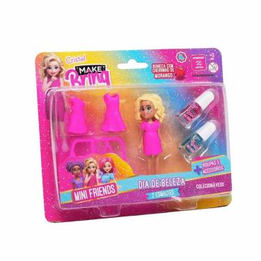 Imagem de Boneca Mini Friends Dia de Beleza MK4090 Rosa - Polibrinq