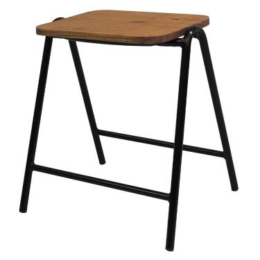 Imagem de Banco Stak Decorativo Baixo Preto - Overseas