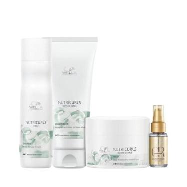 Imagem de Wella Nutricurls Sh 250ml + Cond 200ml + Masc 150ml + Oleo 30ml - Well